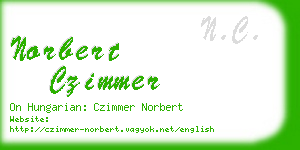 norbert czimmer business card